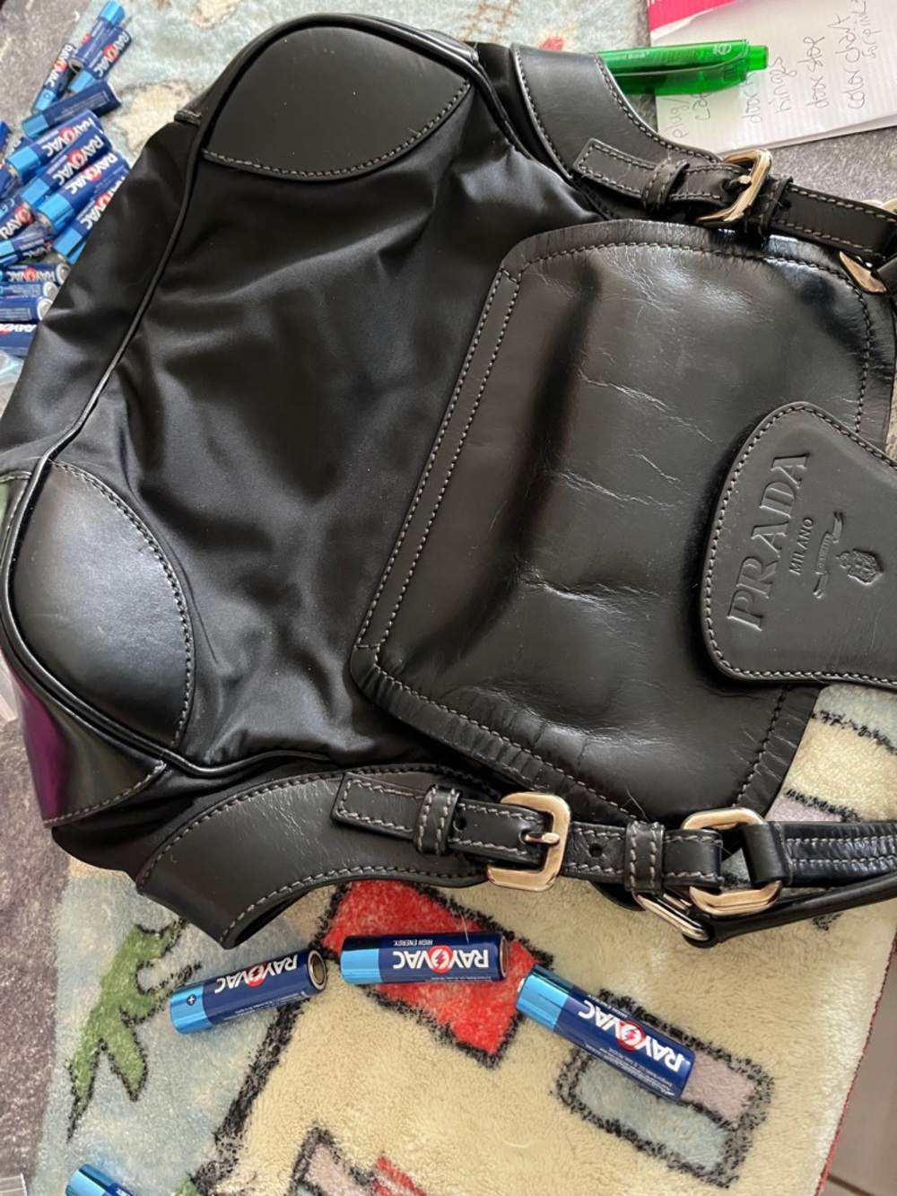 Prada Black Leather & Nylon Buckle Shoulder Bag - Picture 15 of 15